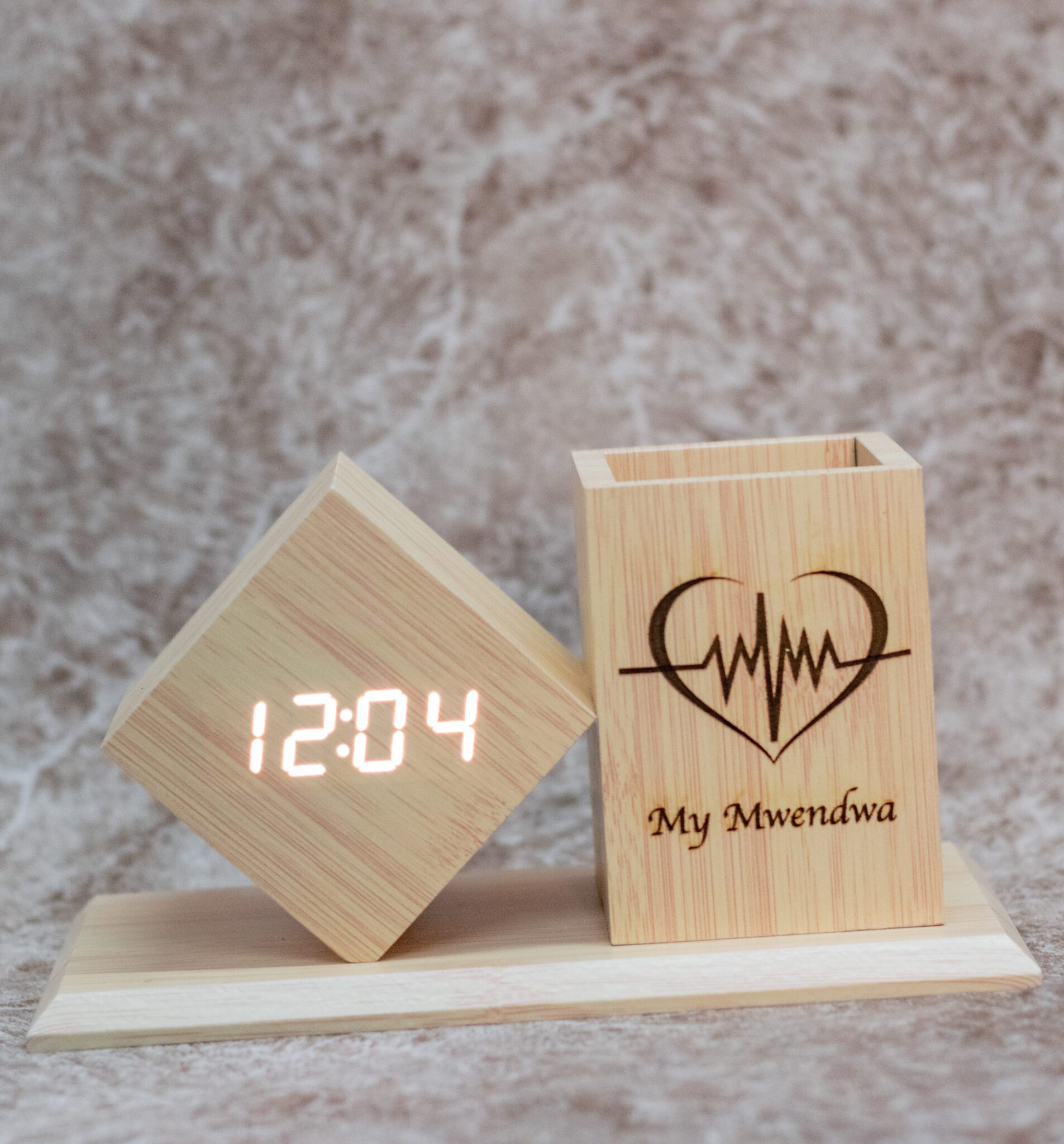 Personalized Wooden Desk Organizer