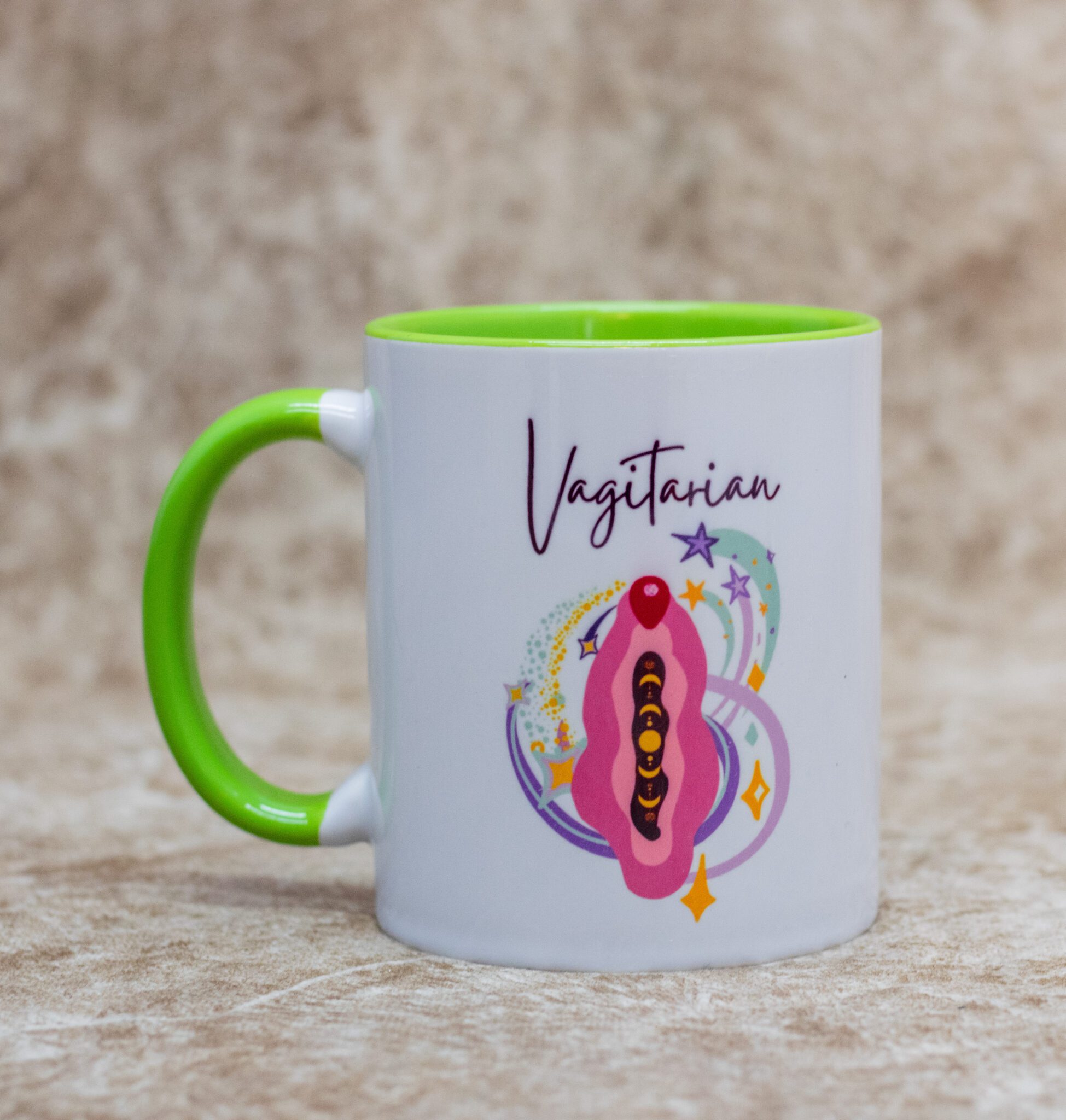 White and Green Gift Mug