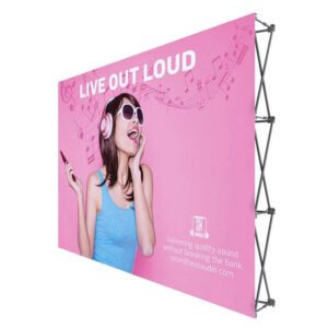 Collapsible Backdrop Stand Media Banner