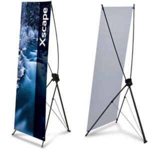 X-Display stands 180*80 cm but Adjustable to 160*60 cm