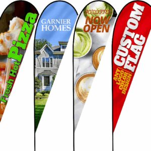 Tear Drop Display Banner Stands Available in 3.5 Metres and 4.5 Metres