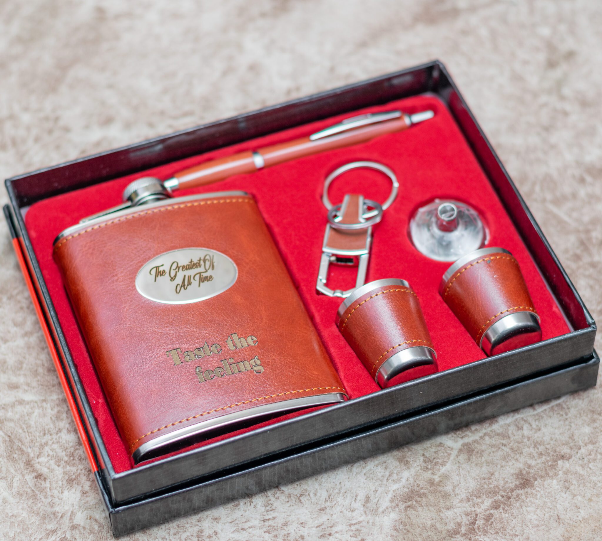 Branded Brown Whisky Flask