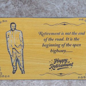Wooden Engraved Photo Plaque Retirement Gift