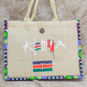 Kenya-Themed Jute Bag ??