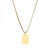 Gold Bar Pendant Necklace