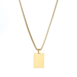 Gold Bar Pendant Necklace