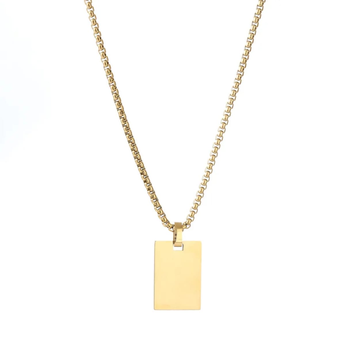 Gold Bar Pendant Necklace