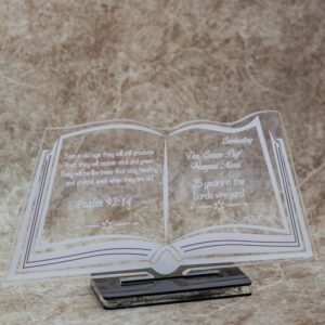 Elegant Book-Shaped Crystal Awards - Meaningful Recognition Plaques