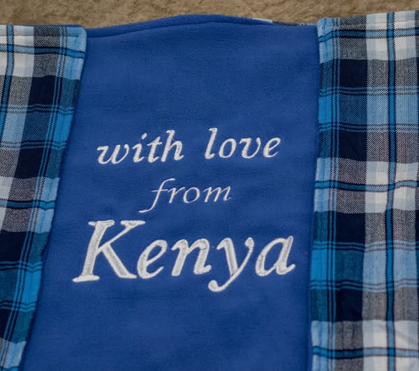 Blue Maasai Kenyan Blanket