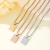 Minimalist Rectangular Pendant Necklaces
