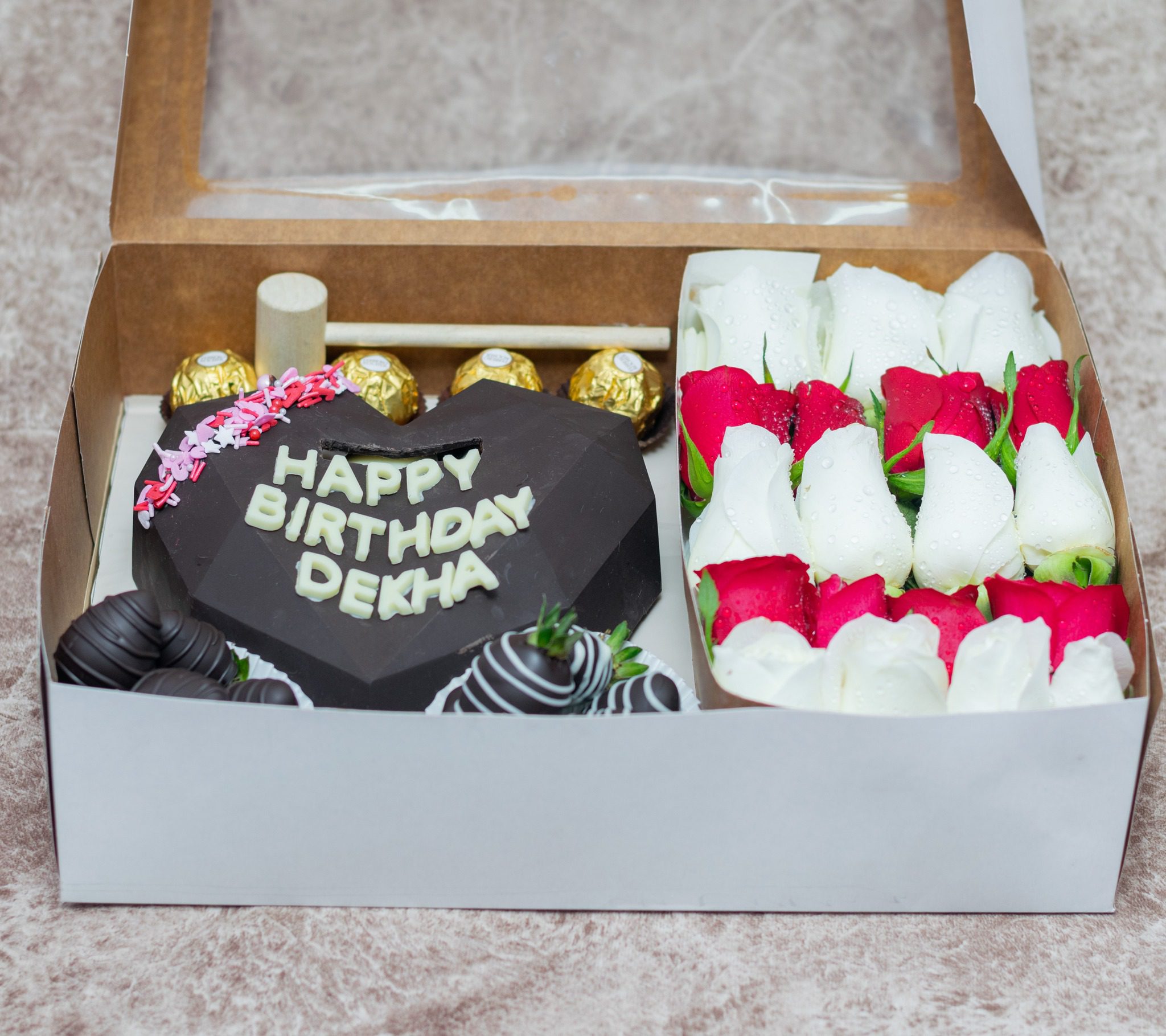 Handmade Chocolate Heart Cake