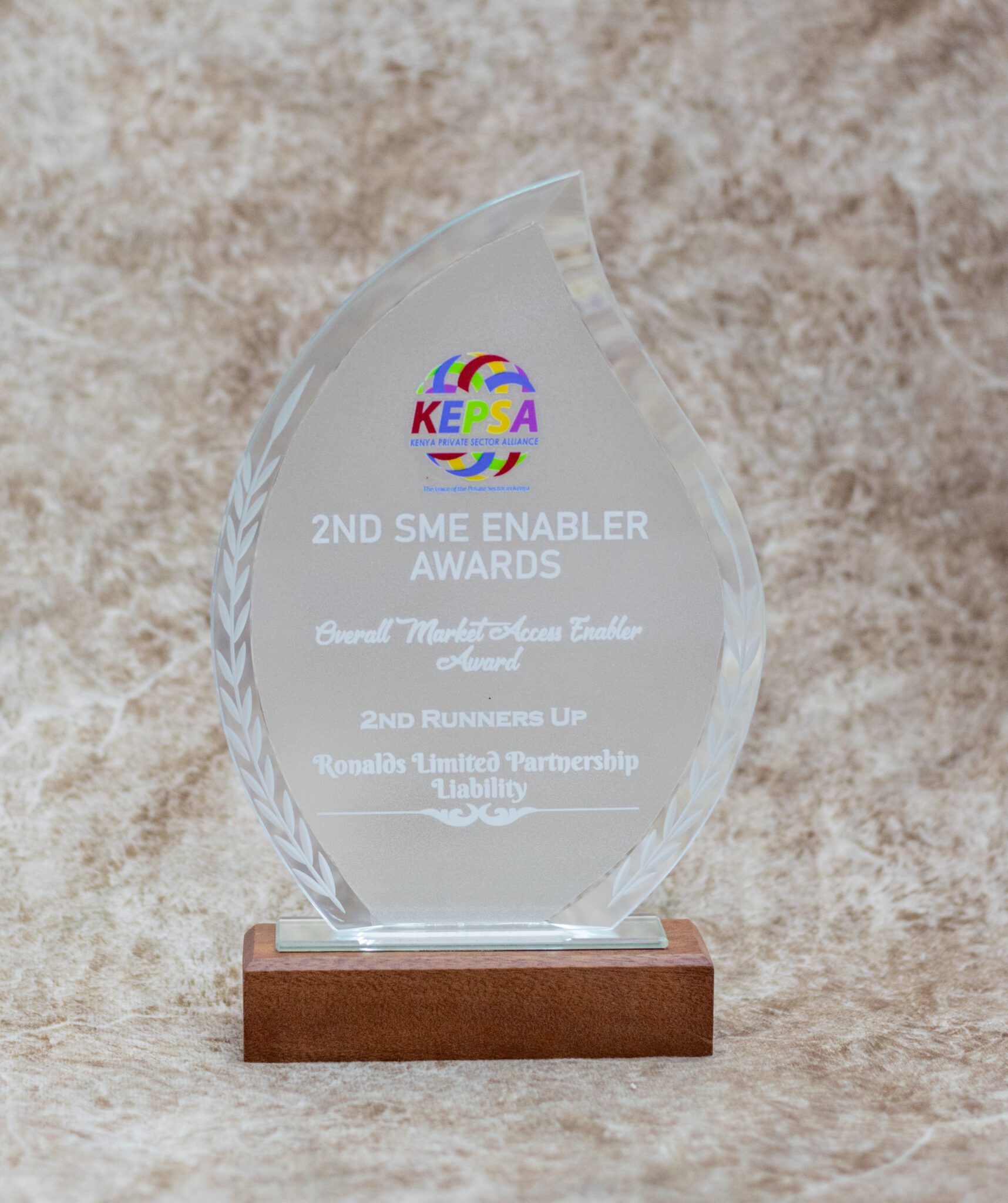 Elegant Flame-Shaped Crystal Awards