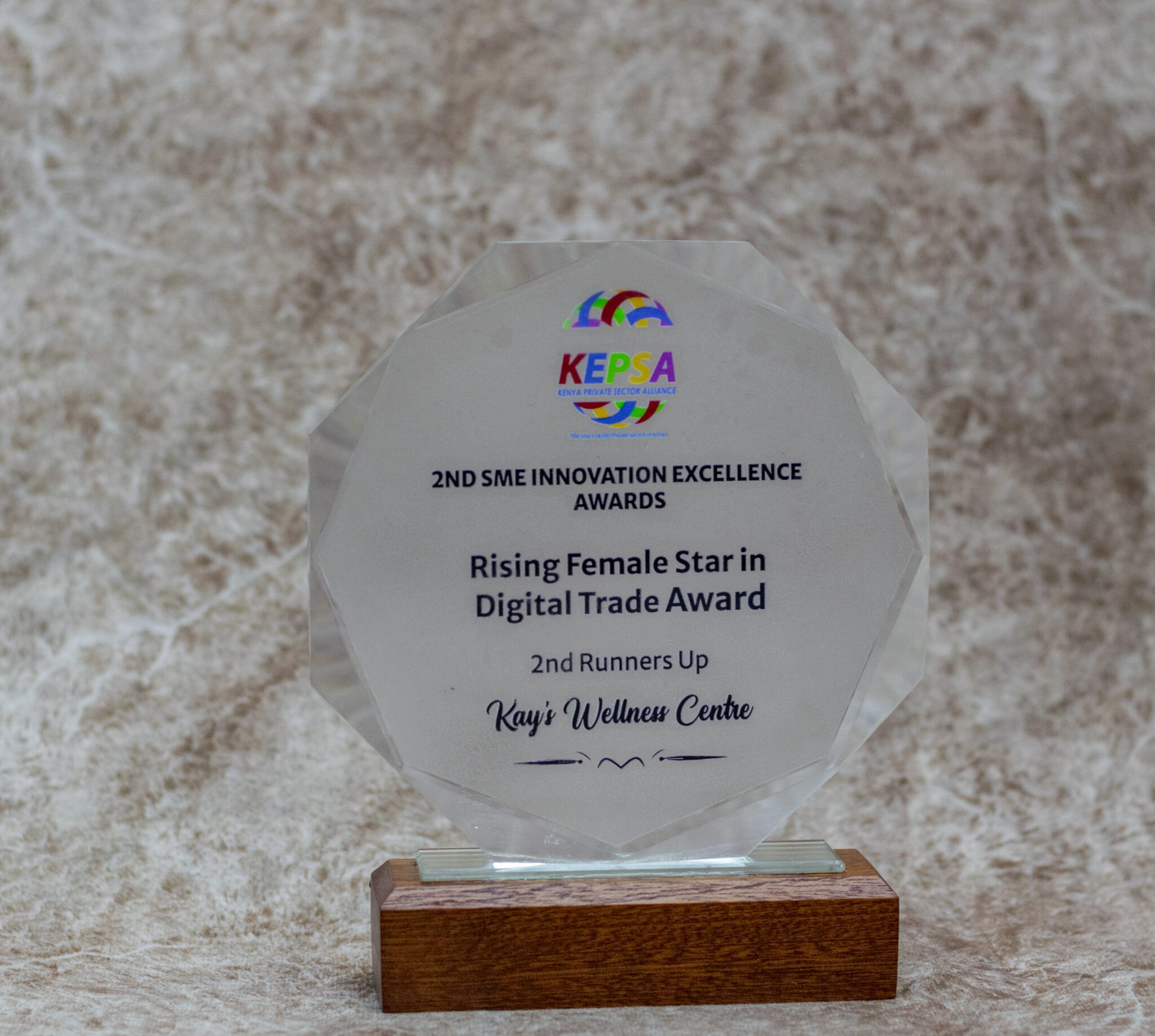 Octagonal Crystal Award