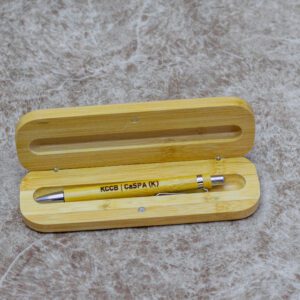 Elegant Bamboo Pen with Customizable Case