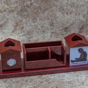 Desktop Organizer with Built-in Clock