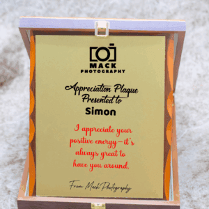 Golden Appreciation Plaque