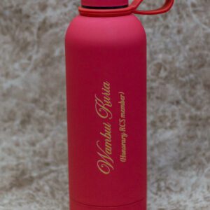 Personalized Red Water Bottle