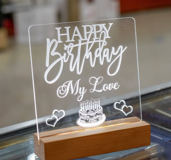 Personalized LED Acrylic Birthday Plaque