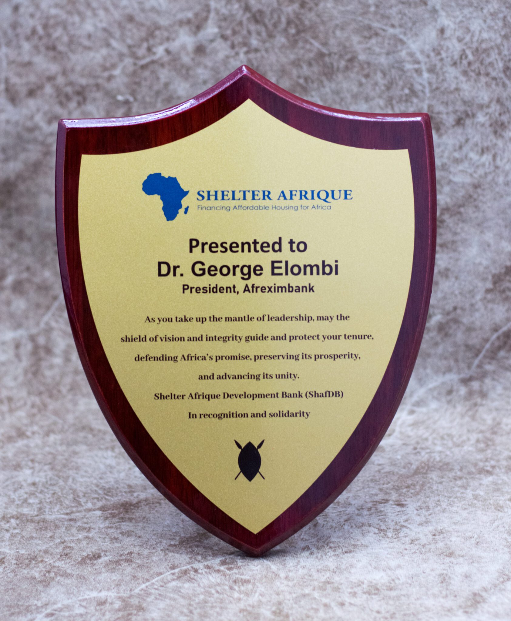 Elegant Custom Shield Plaque