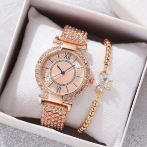 Rose-Gold Women’s Crystal Watch