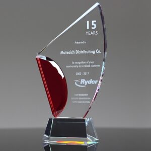 Employee Appreciation Staff Years of Service Excellence Crystal Trophy Award