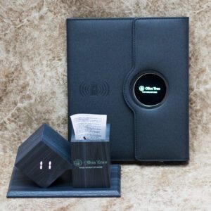 Smart Executive Notebook with Wireless Charging &amp Digital Clock – Premium Gift Set