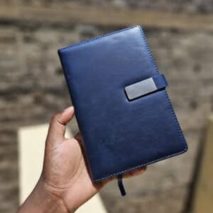 Premium Blue Leather Notebook