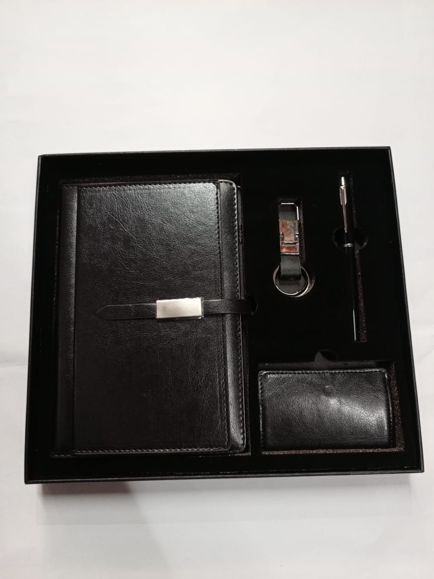 Premium Black Leatherette Gift Set