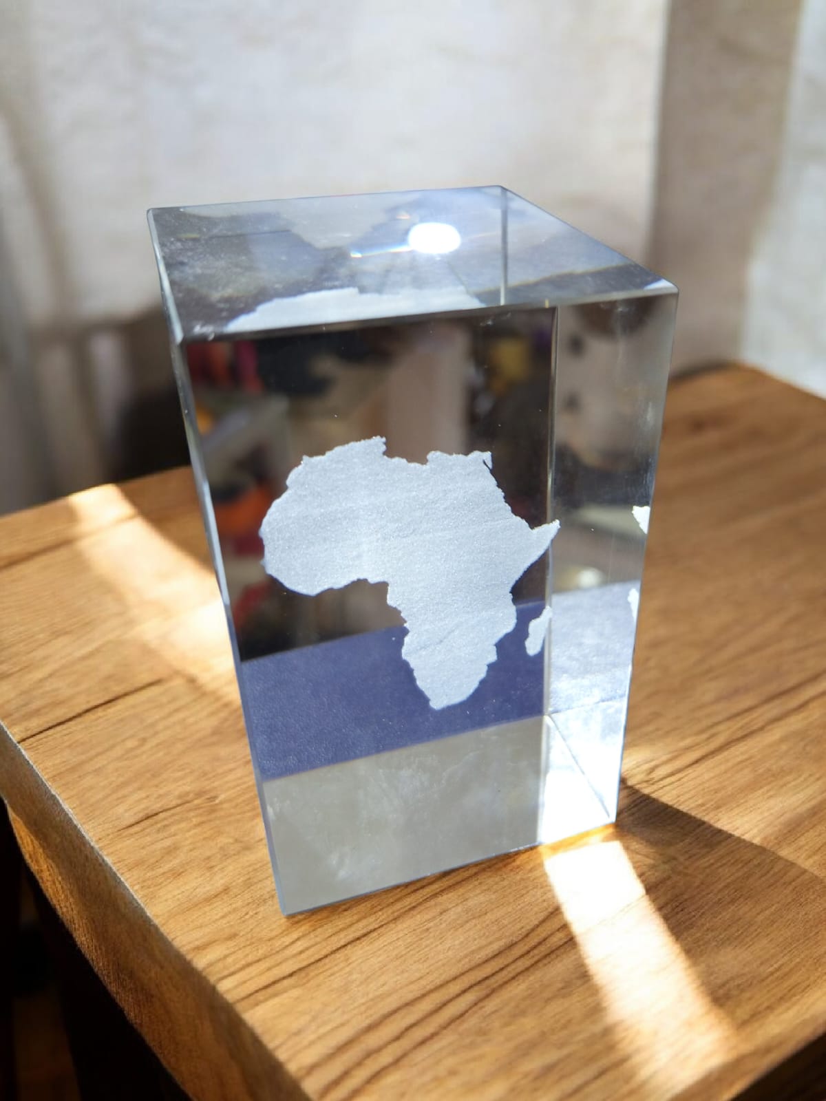 3D Crystal Africa Map Sculpture