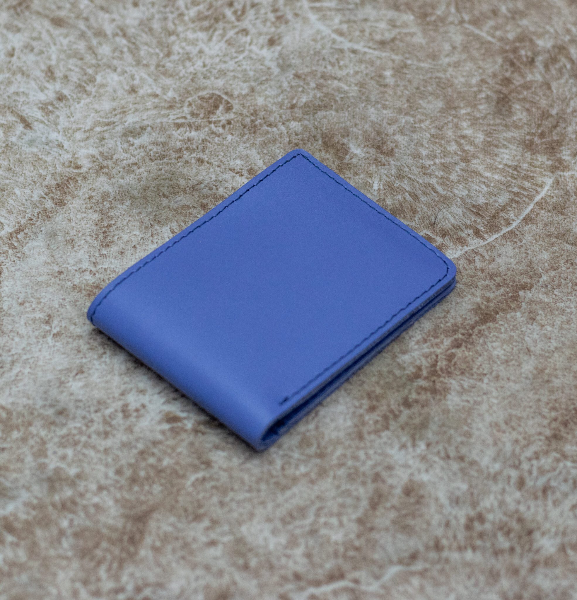Sleek Blue Leather Wallet