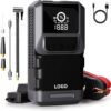 Wireless 6000mAh Tire Air Compressor with 2000A Jump Starter & Power Bank