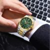 Executive Emerald Two-Tone Watch