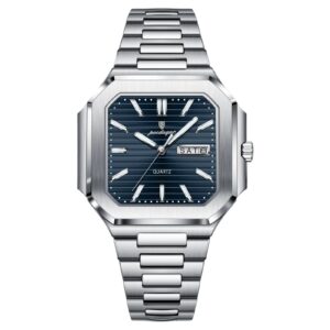 Poedagar Luxury Square Stainless Steel Watch