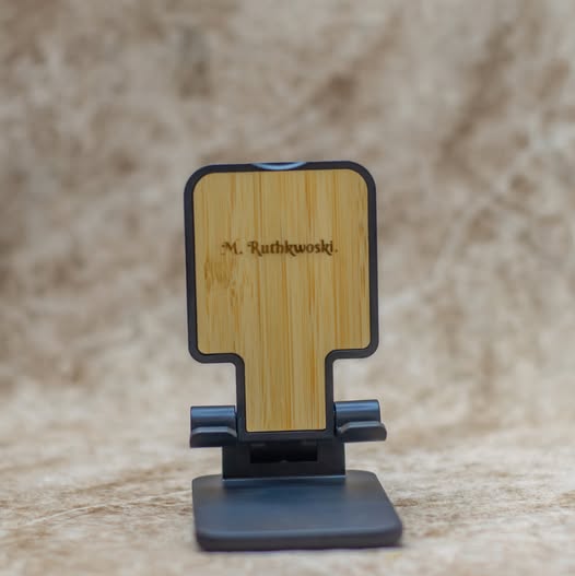 Personalized Bamboo Phone Stand