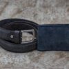 Handcrafted Leather Belt and Suede Wallet Set