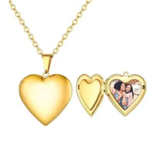 Heart Photo Locket Necklace