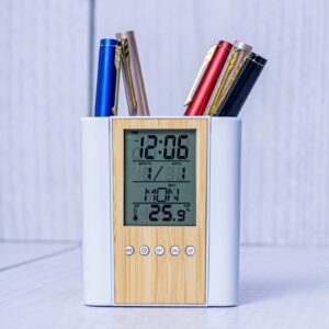 Crescent Bamboo Pen Holder