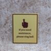 Gold-Tone Assistance Sign
