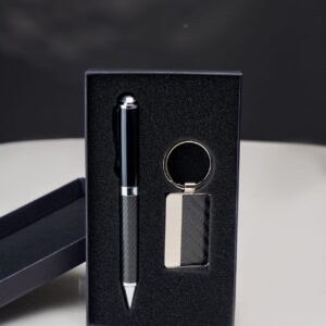 Carbon Fiber Pen and Keychain Set