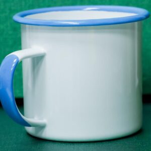 Classic White & Blue Enamel Mug