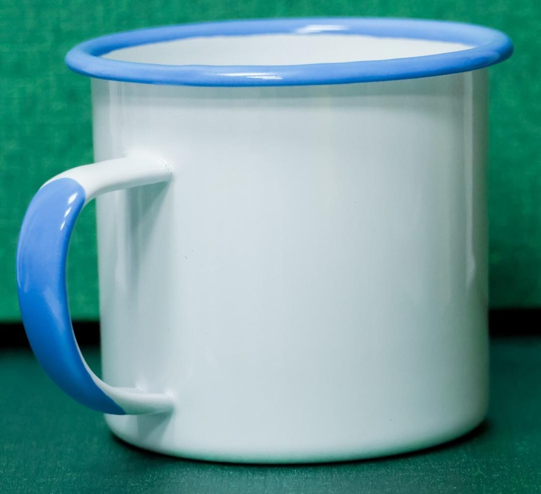 Classic White & Blue Enamel Mug