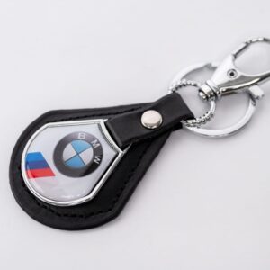 Premium Leather BMW Keychain