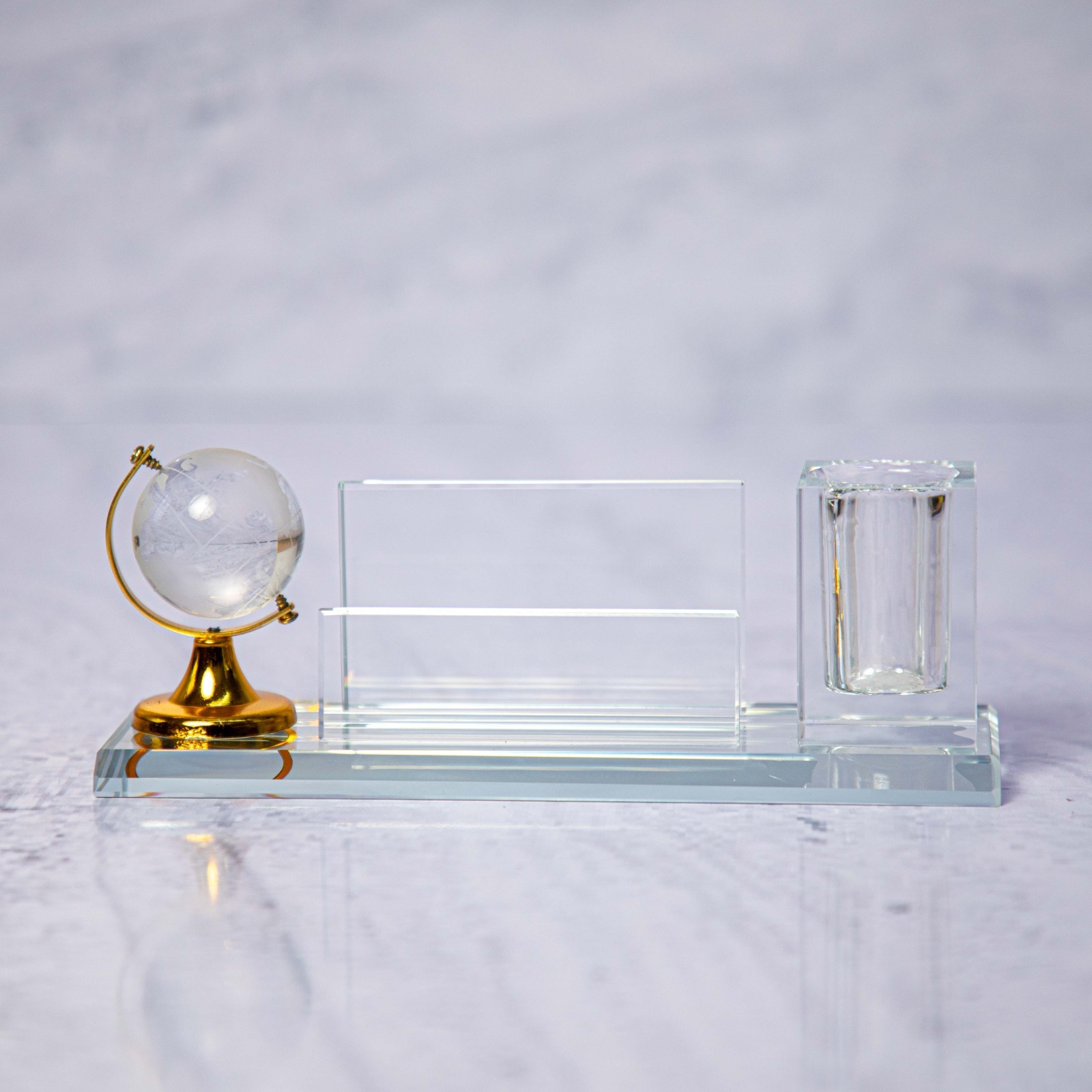 Executive Glass Desk Organizer