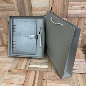 Executive Grey Notebook & Pen Gift Set