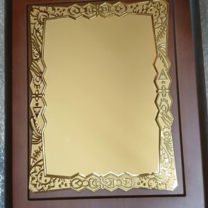 Premium Gold-Finished Embossed Plaque