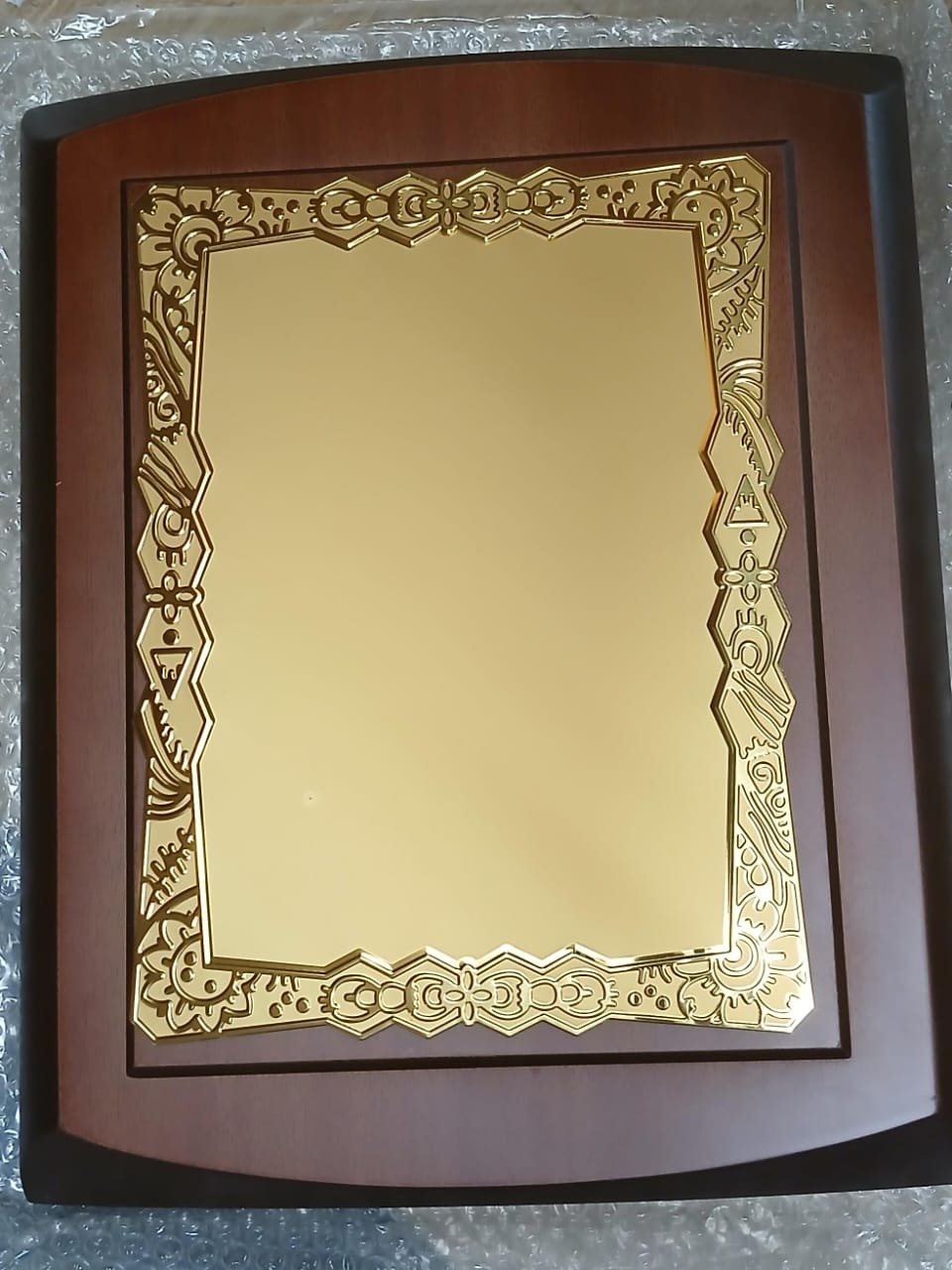 Premium Gold-Finished Embossed Plaque