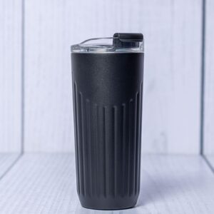 Matte Black Ribbed Tumbler