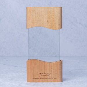 Wave Wood and Glass Trophy