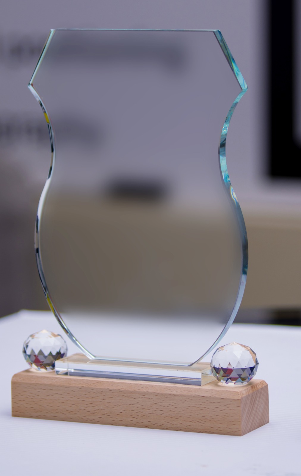 Crafted Crystal Trophy Award