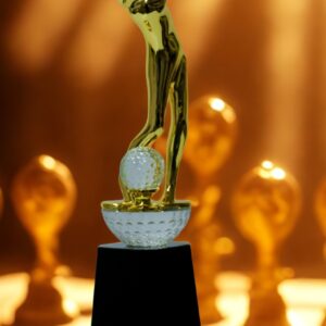 Premium Golden Golf Trophy